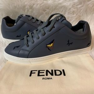 Fendi Butterfleyes leather low-top sneakers